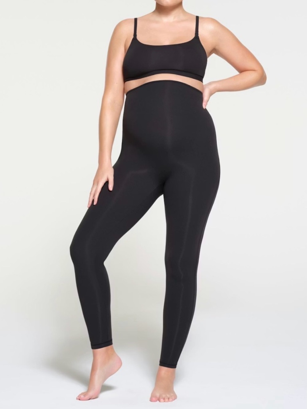SKIMS Black High-Waist Maternity Leggings